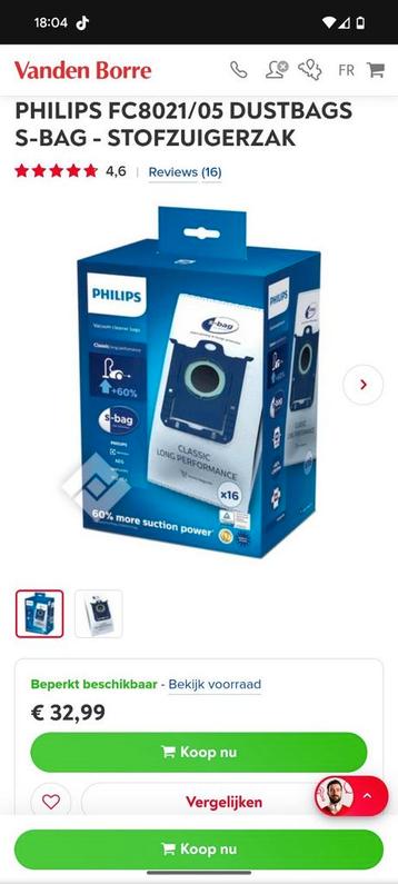 Sacs aspirateur Philips  beschikbaar voor biedingen