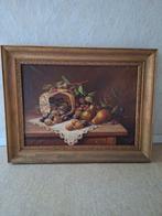 Stilleven in olieverf met fruitmand, Ophalen of Verzenden