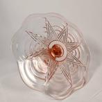 Zeldzaam vintage taartschotel persglas roze, Antiek en Kunst, Antiek | Glaswerk en Kristal, Ophalen of Verzenden