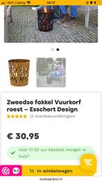 Vuurkorf voor Zweedse fakkel - roest – Esschert Design, Tuin en Terras, Ophalen, Vuurkorf