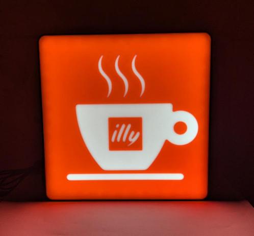 LED Lamp Illy Koffie – Barista Decor | Retro Coffee Sign, Huis en Inrichting, Lampen | Losse lampen, Nieuw, Led-lamp, Minder dan 30 watt
