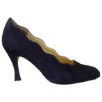 Charles Jourdan schoentjes mt. 35,5 - hak 9 cm - zwart daim, Pumps, Zwart, Charles Jourdan, Ophalen of Verzenden