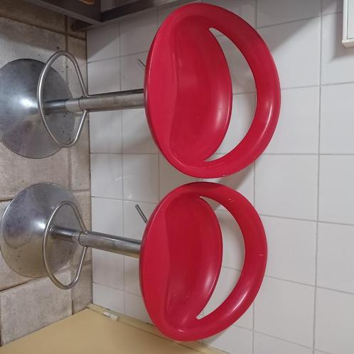 2 barkrukken, Huis en Inrichting, Krukjes, Gebruikt, Kunststof, In hoogte verstelbaar, Ophalen