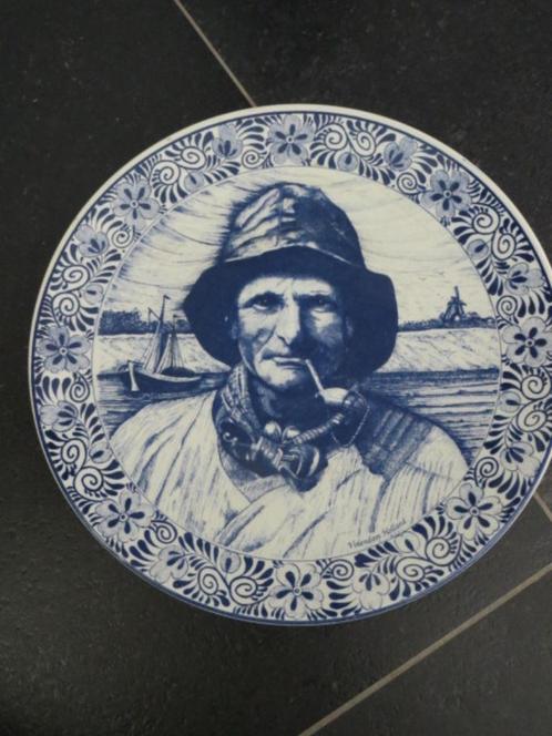 schotel : delfts blauw - man met pijp - Holland - Maastricht, Antiek en Kunst, Antiek | Keramiek en Aardewerk, Ophalen