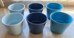 6 cache-pots - diam. 12,5 cm & haut. 10,5 cm, Moins de 25 cm, Rond, Comme neuf, Enlèvement