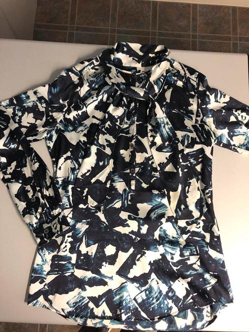 Zijden blouse van Mer du Nord, Kleding | Dames, Blouses en Tunieken, Zo goed als nieuw, Maat 42/44 (L), Blauw, Ophalen of Verzenden