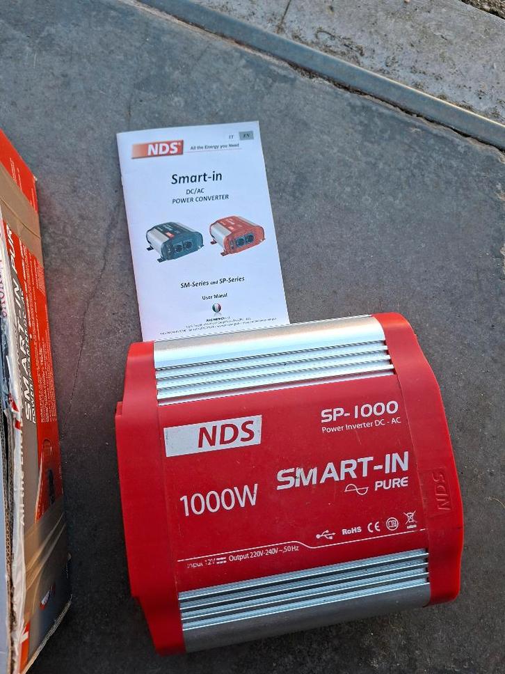 NDS SMART-IN PURE 12V Omvormer 1000W, Caravans en Kamperen, Overige Caravans en Kamperen, Gebruikt, Ophalen of Verzenden