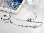 NYKKOLA Sieraden Armband Ring Vinger 925 sterling zilver set, Handtassen en Accessoires, Armbanden, Nieuw, Ophalen of Verzenden