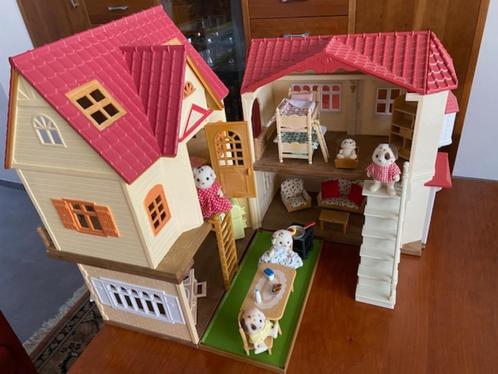 Sylvanian 5727 Landhuis met rood dak en 5242., Kinderen en Baby's, Speelgoed | Poppenhuizen, Gebruikt, Poppenhuis, Ophalen of Verzenden