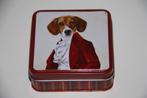 Chats au bain klein blikken doosje met hond beagle print, Ophalen of Verzenden, Gebruikt, Overige