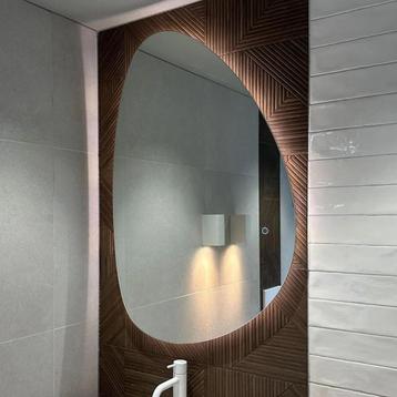 Wiesbaden Badkamerspiegel – Ovale Spiegel met LED – 100cm beschikbaar voor biedingen