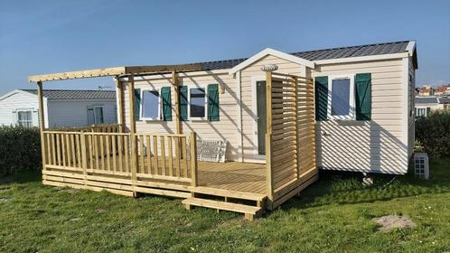 Verhuur van stacaravans voor 6 personen - Camping Phare d'Op, Vakantie, Campings, Overige, Aan zee, Airconditioning, Huisdier toegestaan