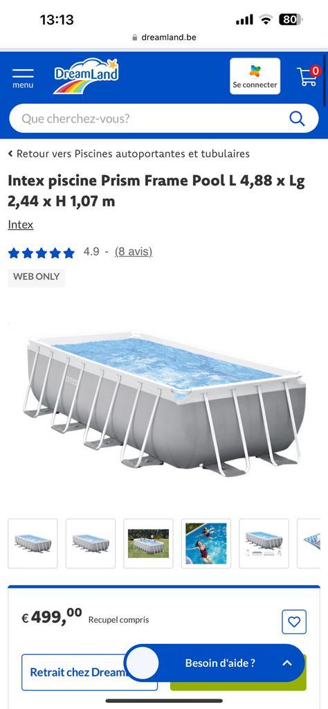 Piscine intex 4,88m sur 2m44 prix à discuter, Tuin en Terras, Zwembaden, Zo goed als nieuw, 80 tot 120 cm, 400 cm of meer, 200 tot 300 cm