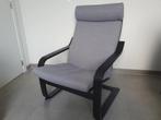 So New! IKEA POÄNG Armchair, black-brown/Skiftebo dark grey, Huis en Inrichting, Ophalen, Zo goed als nieuw, Modern, 50 tot 75 cm