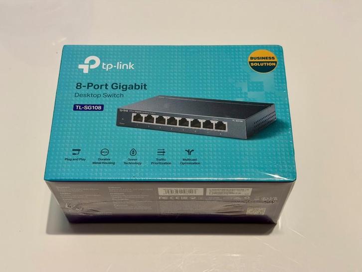 TP-Link TL-SG108 Switch (ongeopend!) x2, Computers en Software, Netwerk switches, Nieuw, Ophalen of Verzenden
