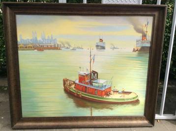 Schilderij sleepboot Doris Moran, Enlèvement, Utilisé, Remorqueur