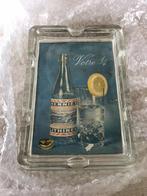 Antieke glazen reclame asbak Henniez Lithinee 1940-50, Ophalen of Verzenden