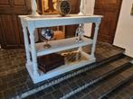 Massief houten sidetable/wandconsole