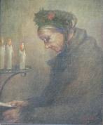 Prosper Böss (1870-1951): Biddende vrouw (50 x 64 cm), Enlèvement ou Envoi