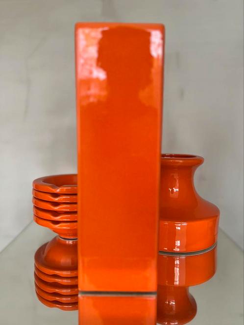 Italiaanse oranje keramiek set in Sica-stijl, Antiek en Kunst, Antiek | Vazen, Ophalen