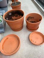 Cache pot terracotta et coupelle terracotta moyen, Tuin en Terras, Ophalen, Zo goed als nieuw, Terracotta