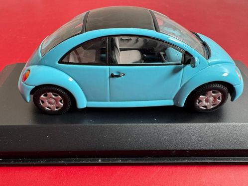 MINICHAMPS Pauls Model Art 1/43 Beetle cabrio blauw, Hobby en Vrije tijd, Modelauto's | 1:43, Gebruikt, Auto, MiniChamps, Ophalen of Verzenden