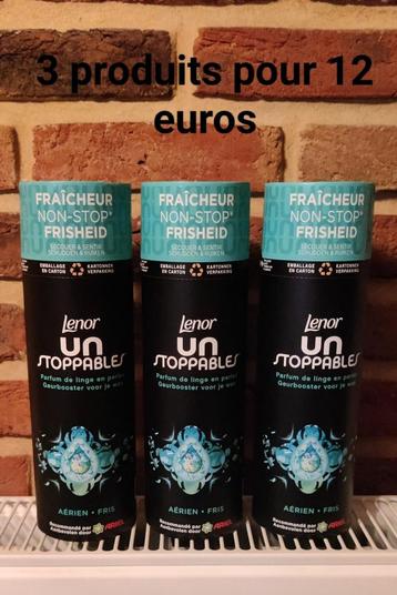 3 produits Lenor adoucissant unstopables aérien 235gr, Enlèvement