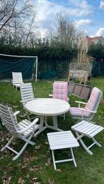 Mobilier de jardin en bois peint blanc, Jardin & Terrasse, Bois