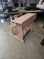 Antieke houten schoolbank, Ophalen