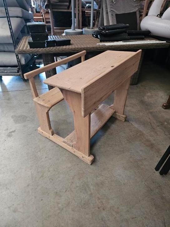 Antieke houten schoolbank, Antiek en Kunst, Antiek | Meubels | Tafels, Ophalen