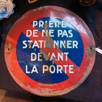 Geëmailleerde gebogen parkeerplaat, Ophalen of Verzenden