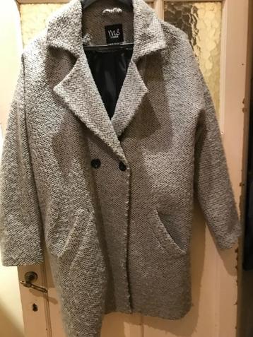 Manteau moucheté gris clair/noir T L MS Mode