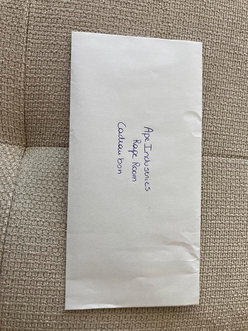 Cadeaubon 4pers rageroom Genk, Tickets en Kaartjes, Kortingen en Cadeaubonnen, Drie personen of meer, Overige typen, Cadeaubon
