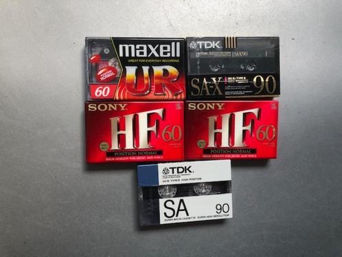 5 Nieuwe cassette bandjes diverse merken, Cd's en Dvd's, Cassettebandjes, Nieuw in verpakking, 2 t/m 25 bandjes, Verzenden
