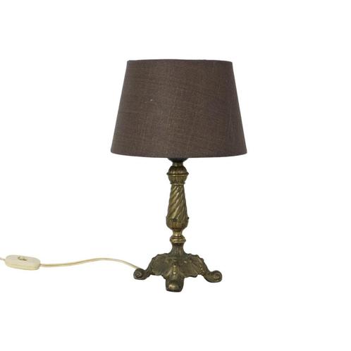 Klassieke Franse Koperen Tafellamp Acanthus Vintage Lamp, Antiquités & Art, Curiosités & Brocante, Enlèvement ou Envoi