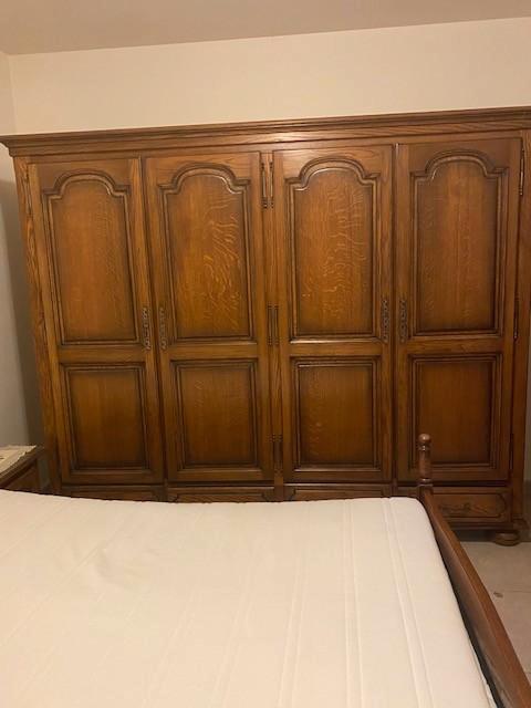 Eiken slaapkamer in goede staat, Huis en Inrichting, Slaapkamer | Complete slaapkamers, Gebruikt, Tweepersoons, Ophalen