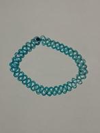 Tour de cou élastique turquoise, Enlèvement, Utilisé, Bleu, Autres matériaux