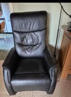 Electrische relaxzetel fauteuil leder, Ophalen, Gebruikt, Minder dan 75 cm, Leer
