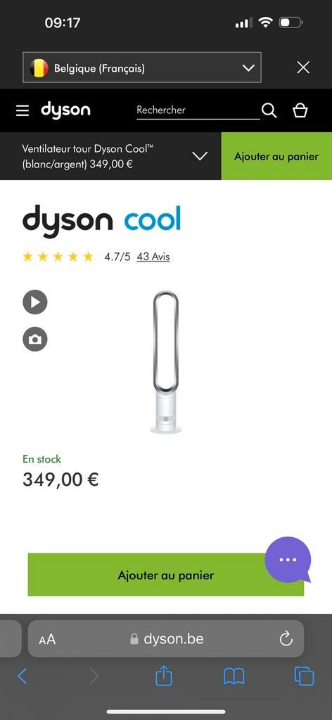 ② Ventilateur Dyson Cool Tower White — Ventilateurs — 2ememain
