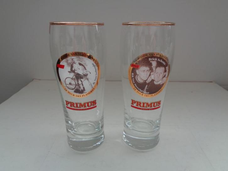 2 bierglazen primus ronde van Vlaanderen, Verzamelen, Biermerken, Ophalen