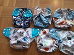 Set van 8 wasbare pocketluiers + 8 inleggers, Ophalen, Zo goed als nieuw
