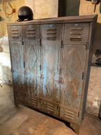 Vintage lockerkast 4 deurs, Huis en Inrichting, Woonaccessoires | Kamerschermen, Ophalen, Gebruikt