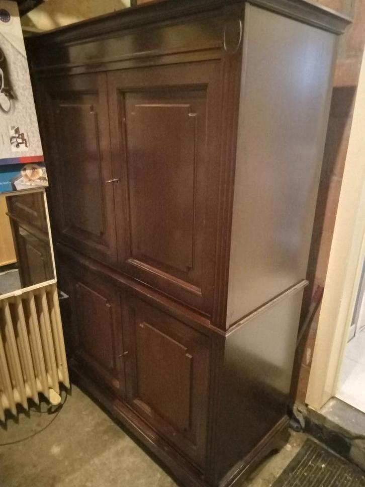 VINTAGE kast  Originele sleutels & slot Mahonie  MOET NU WEG, Huis en Inrichting, Kasten | Ladekasten, Gebruikt, 150 tot 200 cm