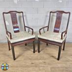 Set Vintage Kersenhouten Chinese Armstoelen / Aziatisch, Antiek en Kunst, Ophalen of Verzenden