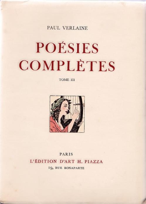 PAUL VERLAINE - Poésies - Tome III - Ex. n XXIII - PIAZZA, Boeken, Gedichten en Poëzie, Zo goed als nieuw, Eén auteur, Ophalen of Verzenden
