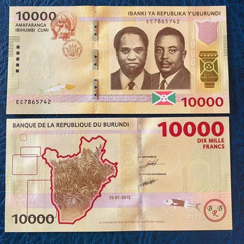 Burundi - 10.000 Francs 2015 - Pick 54 - UNC, Timbres & Monnaies, Billets de banque | Afrique, Billets en vrac, Burundi, Enlèvement ou Envoi