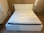 Ikea bed MALM, Huis en Inrichting, Ophalen, Gebruikt, Wit, Tweepersoons