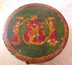 India: prachtig verweerd oud handmade tafeltje met Ganesha, Ophalen of Verzenden