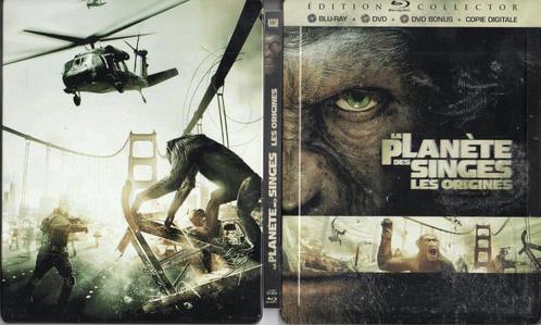 la planete des singes  les origines"steelbook"(blu-ray) neuf, CD & DVD, Blu-ray, Comme neuf, Science-Fiction et Fantasy, Enlèvement ou Envoi