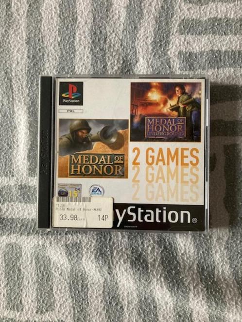 PS1 game(s): Medal of honor (2 CD's), Consoles de jeu & Jeux vidéo, Jeux | Sony PlayStation 1, Comme neuf, Shooter, 1 joueur, À partir de 18 ans